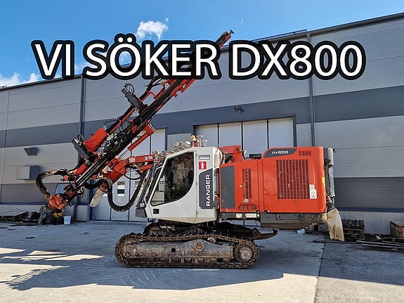 Sandvik DX800 borrvagn sökes!