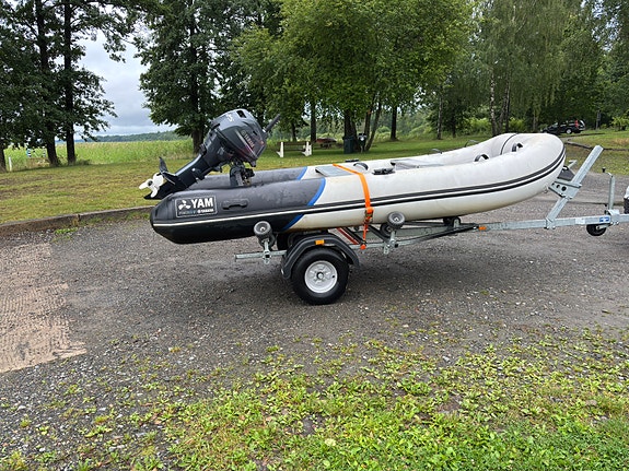 Gummibåt Yam 380S-Yamaha 25hp (2021) med båttrailler 80km/h 2 of 4