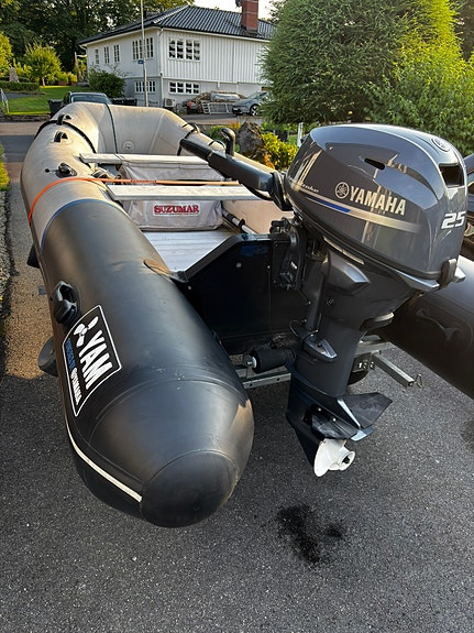 Gummibåt Yam 380S-Yamaha 25hp (2021) med båttrailler 80km/h 3 of 4