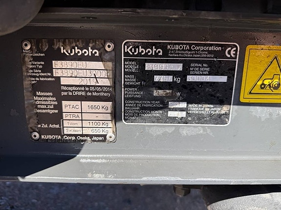 Kubota F 3890 3 of 7