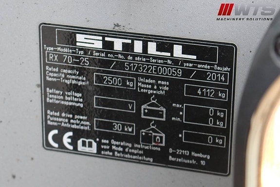 Still RX 70-25 | 2,5-tons dieselmotviktstruck 7 of 7