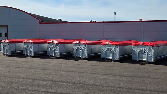 Spannmålsflak lastväxlarcontainer 27m³ för omgående leverans 10 of 10