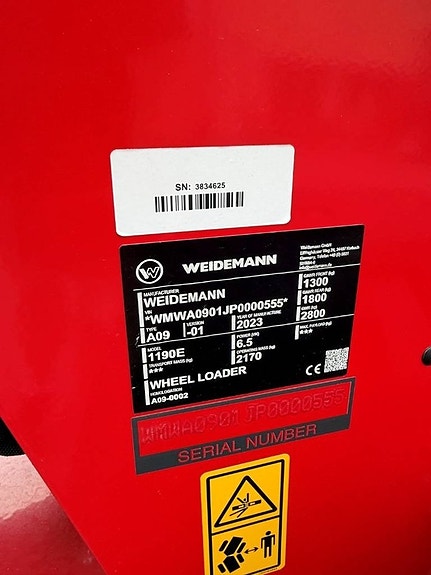 Weidemann 1190E EPS Tak DEMOPRIS 32 timmar 6 of 12