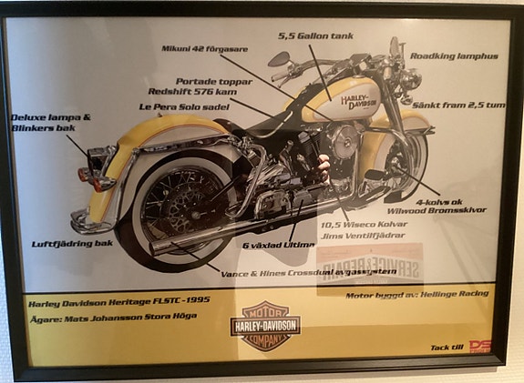 Harley-Davidson Heritage Custom Show Bike HELRENOVERAD & TRIMMAD UTSTÄLLNINGSHOJ! 9 of 13