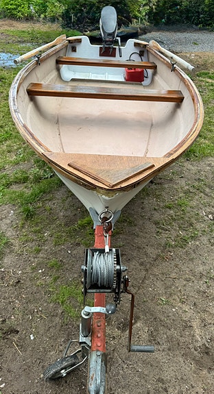 Roddbåt/Motorbåt med Mariner 5 hk, trailer och åror 4 of 4