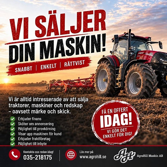 Traktor Försäljning av maskiner för kunds räkning
