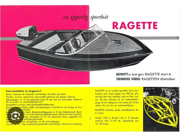 Unik Retro Ragette Speedster -63 MahognyRacer Vit Mercury Thunderbolt 350 11 of 12
