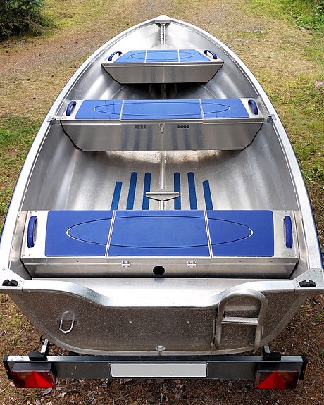 Linder 440 Fishing aluminiumbåt i fint skick med motor och 80-trailer 3 of 13