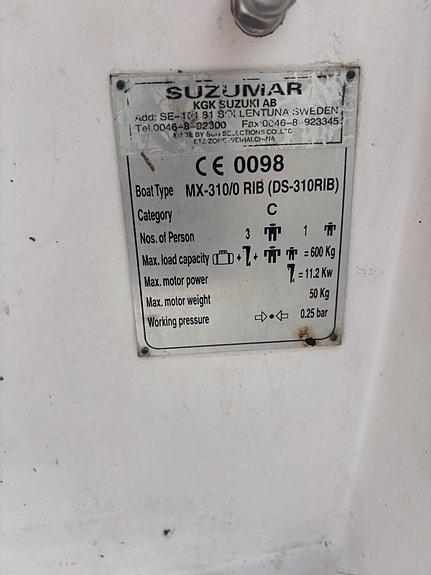 Suzumar 310 RIB 4 of 4
