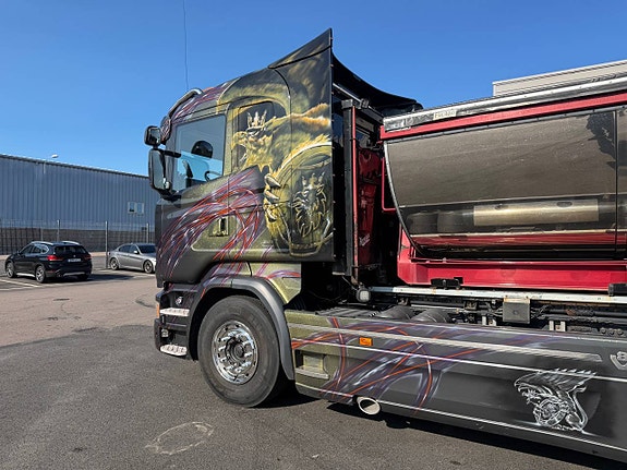 SCANIA R520 V8 SPRIDER-BIL LASTVÄXLARE TRIDEM 8 of 12