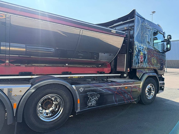 SCANIA R520 V8 SPRIDER-BIL LASTVÄXLARE TRIDEM 4 of 12