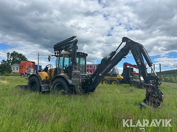 Grävlastare Huddig 1260C med kran 3 of 6
