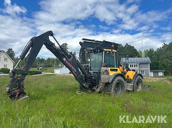 Grävlastare Huddig 1260C med kran 5 of 6