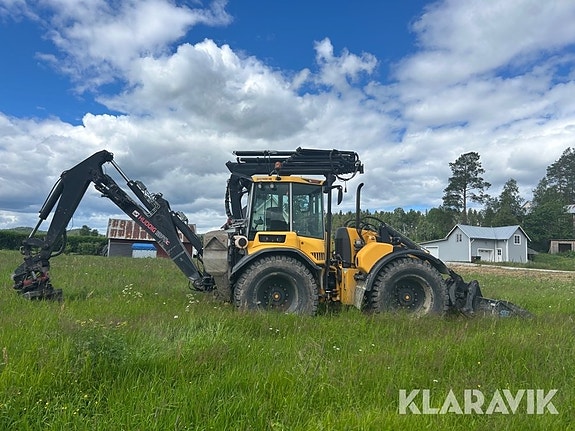 Grävlastare Huddig 1260C med kran 6 of 6