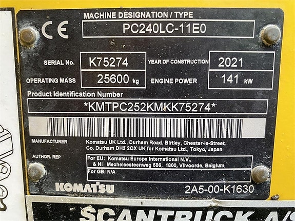 Komatsu PC240LC-11EO 10 of 10