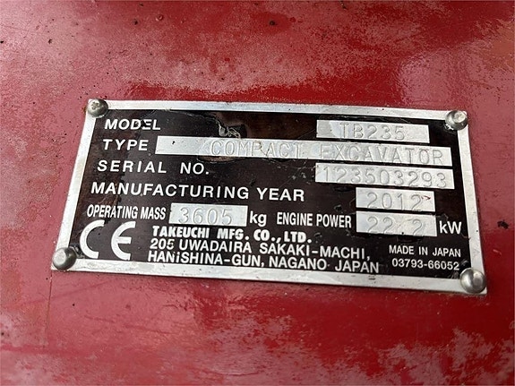 Takeuchi TB235-2 10 of 10