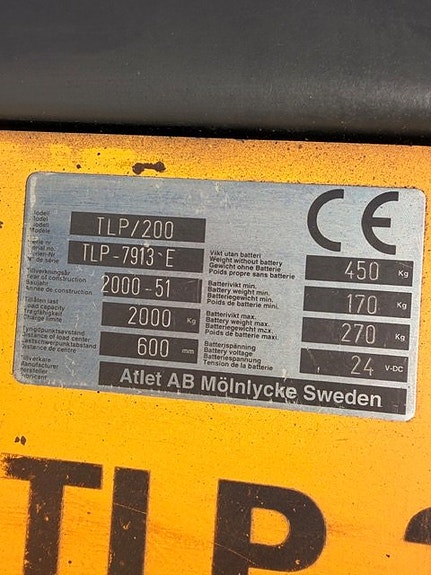 Atlet motorlyftvagn / Pallvagn med åkplatta 2 of 6