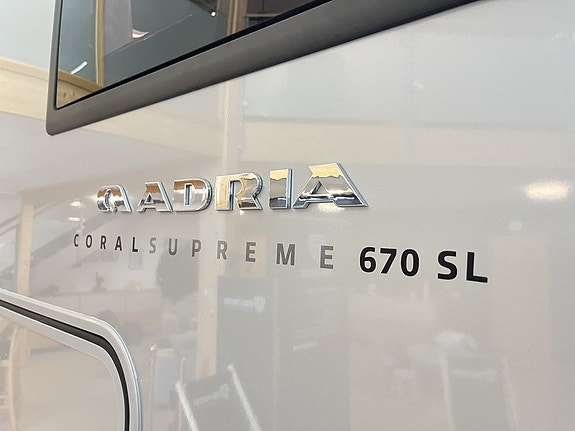 Adria CORAL SUPREME 670 SL (2027 PÅ PLATS+ALDE Diesel+Aut 180hk+Full LED) 29 of 29