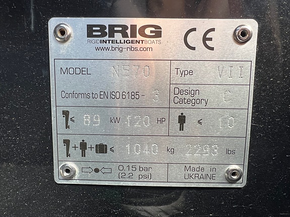 Rib båt Brig Navigator 570p 8 of 9