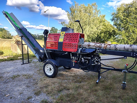 Vedmaskin 12 ton – 38 cm kapdiameter – el eller bensin