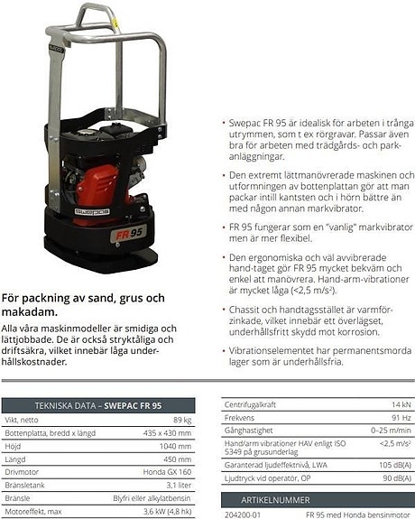 Swepac FR95 Rundpadda 6 of 6