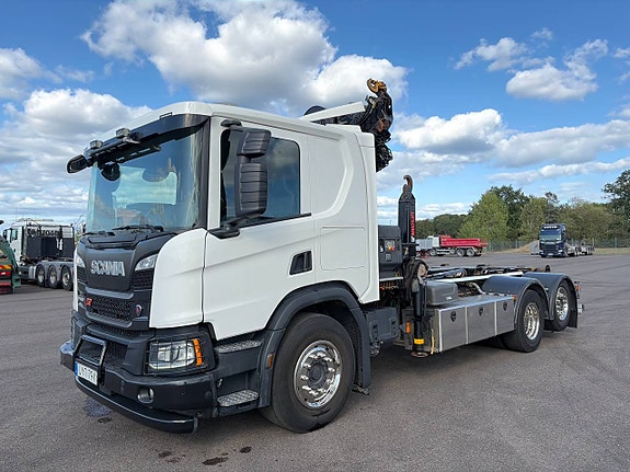 Scania P410 XT Kranväxlare 6X2 Hiab kran 6 of 12