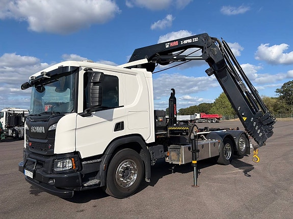 Scania P410 XT Kranväxlare 6X2 Hiab kran 7 of 12