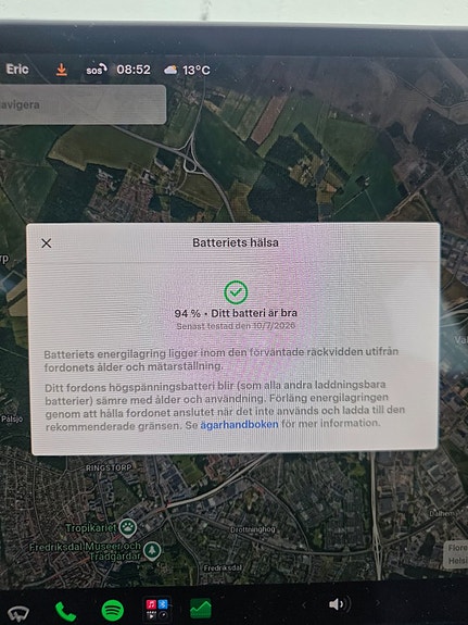 Tesla Model 3 Standard 55 kWh 325ch  - Soh 94% - Led - Régulateur adaptatif - Hayon éléctrique