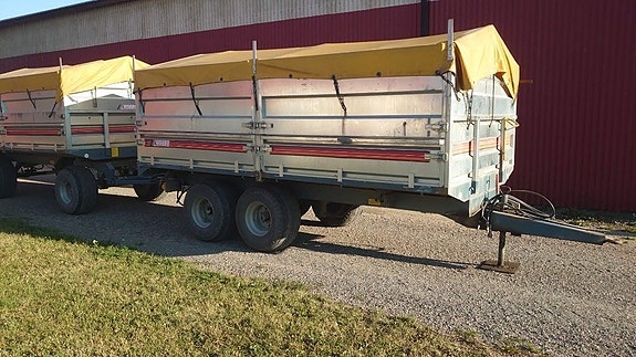 Gisebo 2axlad vagn+ 11ton boggie kärra