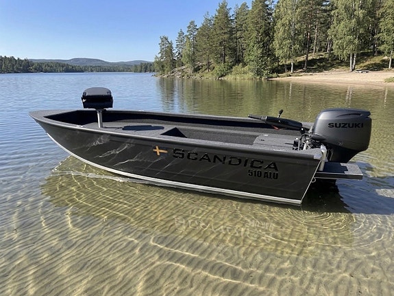 Scandica 510 ALU tiller Suzuki 60 hk unik Stealth line motor