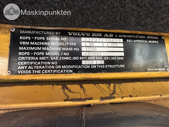 Volvo Bm L90 Hjullastare 10 of 27