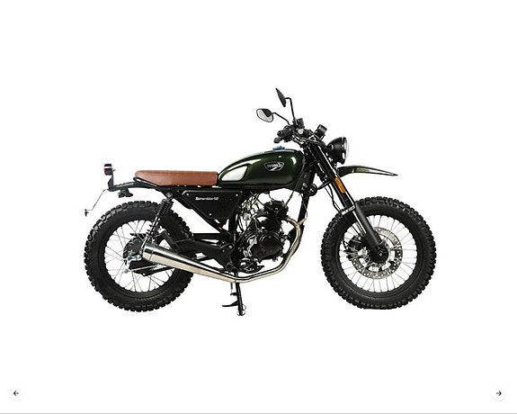 Moped Viarelli Scrambler grön 45 km/h manuell Euro 5 Klass 1 2 of 5