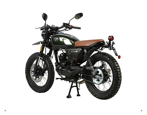Moped Viarelli Scrambler grön 45 km/h manuell Euro 5 Klass 1 5 of 5