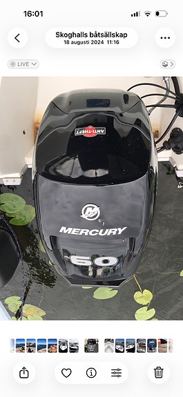 Uttern S 52 Exlusiv. Mercury 60 hk, gångtid 24 timmar. Båtvagn medföljer. 3 of 9
