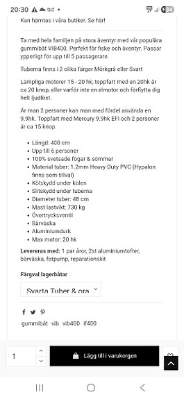 Stor gummi/vib båt/Great white of Sweden/med sjösättningshjul/nyskick. 3 of 5