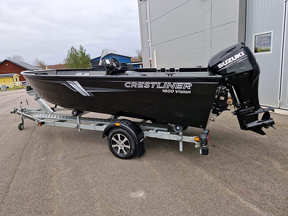 Crestliner 1600 Vision SC – Suzuki 80 hk – välservad och nybesiktigad trailer 4 of 6
