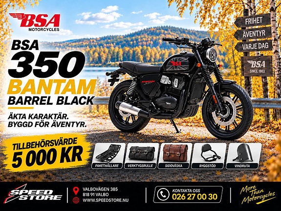 BSA 350 Bantam - Barrel Black | Få tillbehör till värde av 5000 kr på köpet! 5 of 5