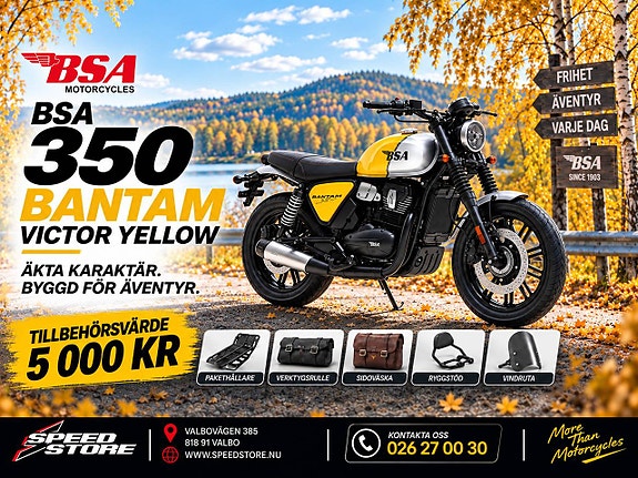 BSA 350 Bantam - Victor Yellow | Få tillbehör till värde av 5000 kr på köpet! 5 of 5