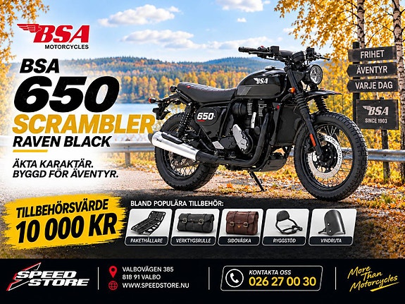 BSA 650 Scrambler - Raven Black | Få tillbehör till värde av 10 000 kr på köpet! 6 of 6