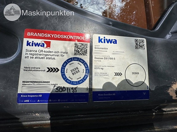 Doosan DX170W-5 Hjulgrävare 10 of 27