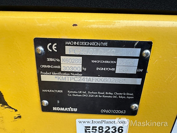 Grävmaskin Komatsu PC290LC-10 24 of 27