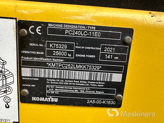 Grävmaskin Komatsu PC240LC med grävsystem 23 of 27