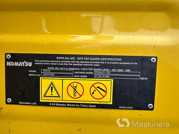 Grävmaskin Komatsu PC240LC med grävsystem 24 of 27