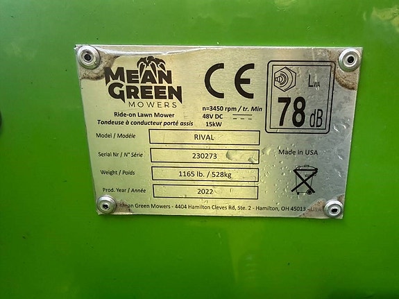 Mean Green RIVAL 133 "Batteridriven Lithium" 7 of 7
