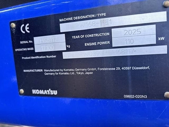 Komatsu PW 168-11E1 5 of 9
