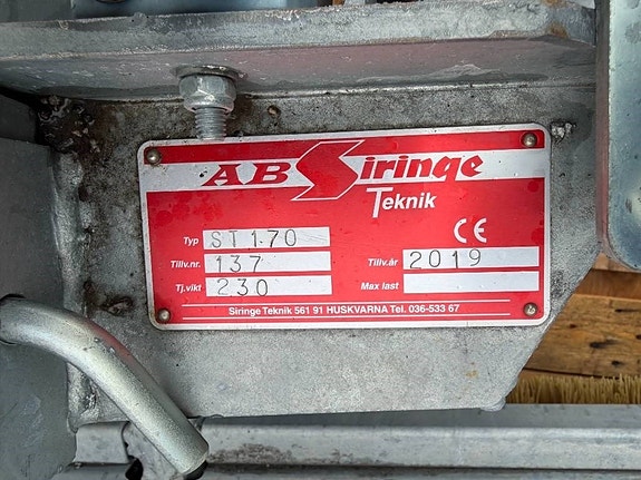 Siringe Frontsop ST 1700 Hydraulisk Sopvals 1700mm SMS 7 of 7