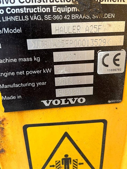 Volvo A25F Dumper 5 of 6