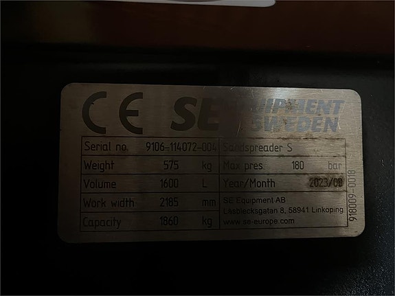 SE Equipment 1200L SANDSPRIDARSKOPA 3 of 3