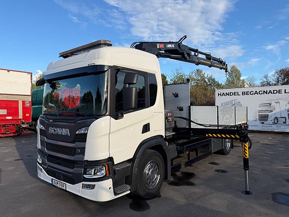 Scania P320, Brädgårdsbil +16t/m Kran, Ny serv & Ny Besiktad 2 of 12