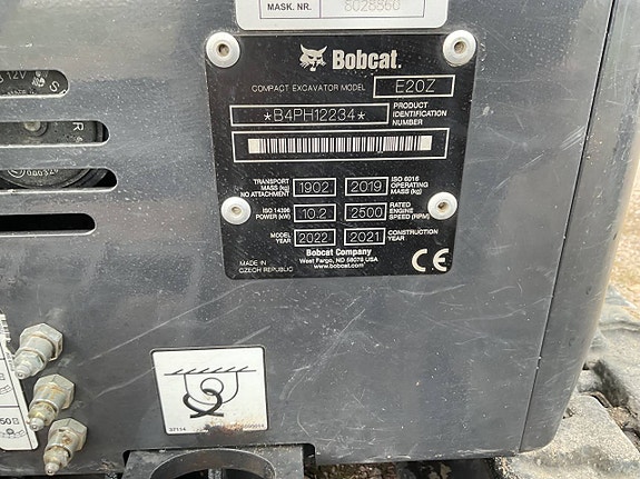 Bobcat E20z Zerotail med Powertilt o  hydraulisk Clamp 8 of 12